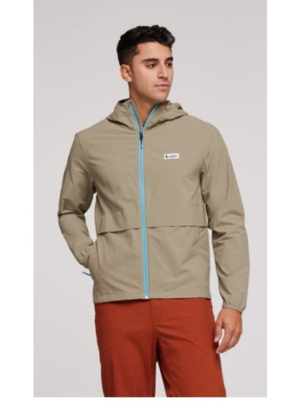 Cotopaxi Viento Travel Jacket Size Medium Gray Men's Windbreaker Hood Pockets EU